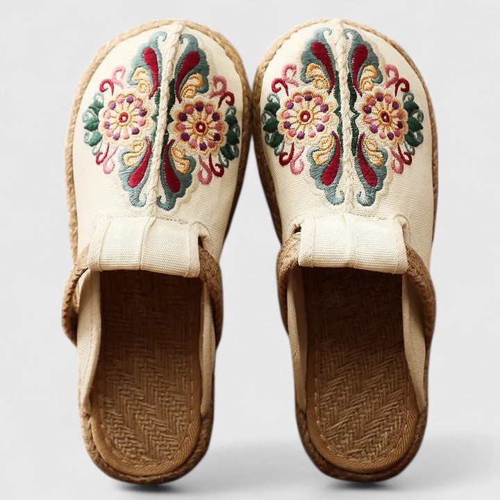 Hennie | Handmade Comfortable Floral Mules