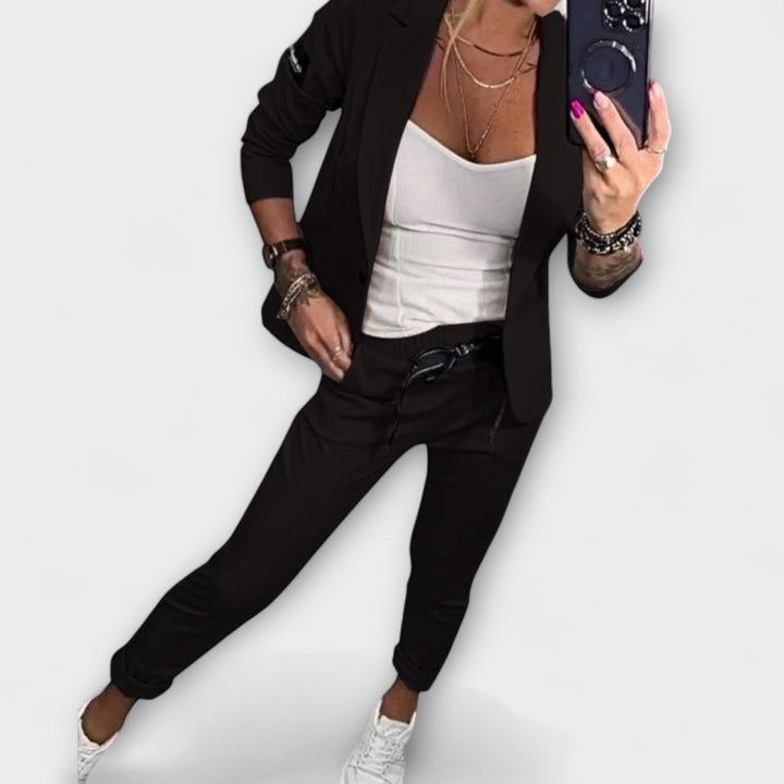 Greta | Elegant Set of Top, Jacket, and Pants