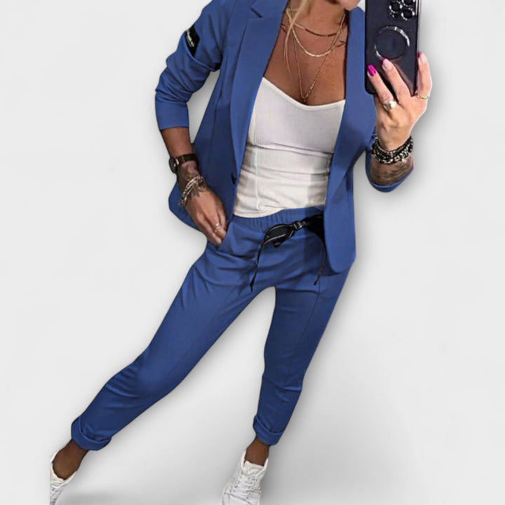 Greta | Elegant Set of Top, Jacket, and Pants