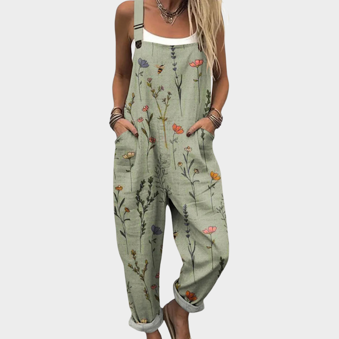 Truus | sage flowers dress