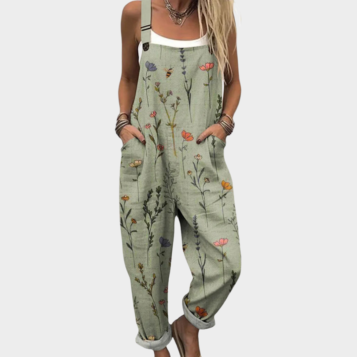Truus | sage flowers dress