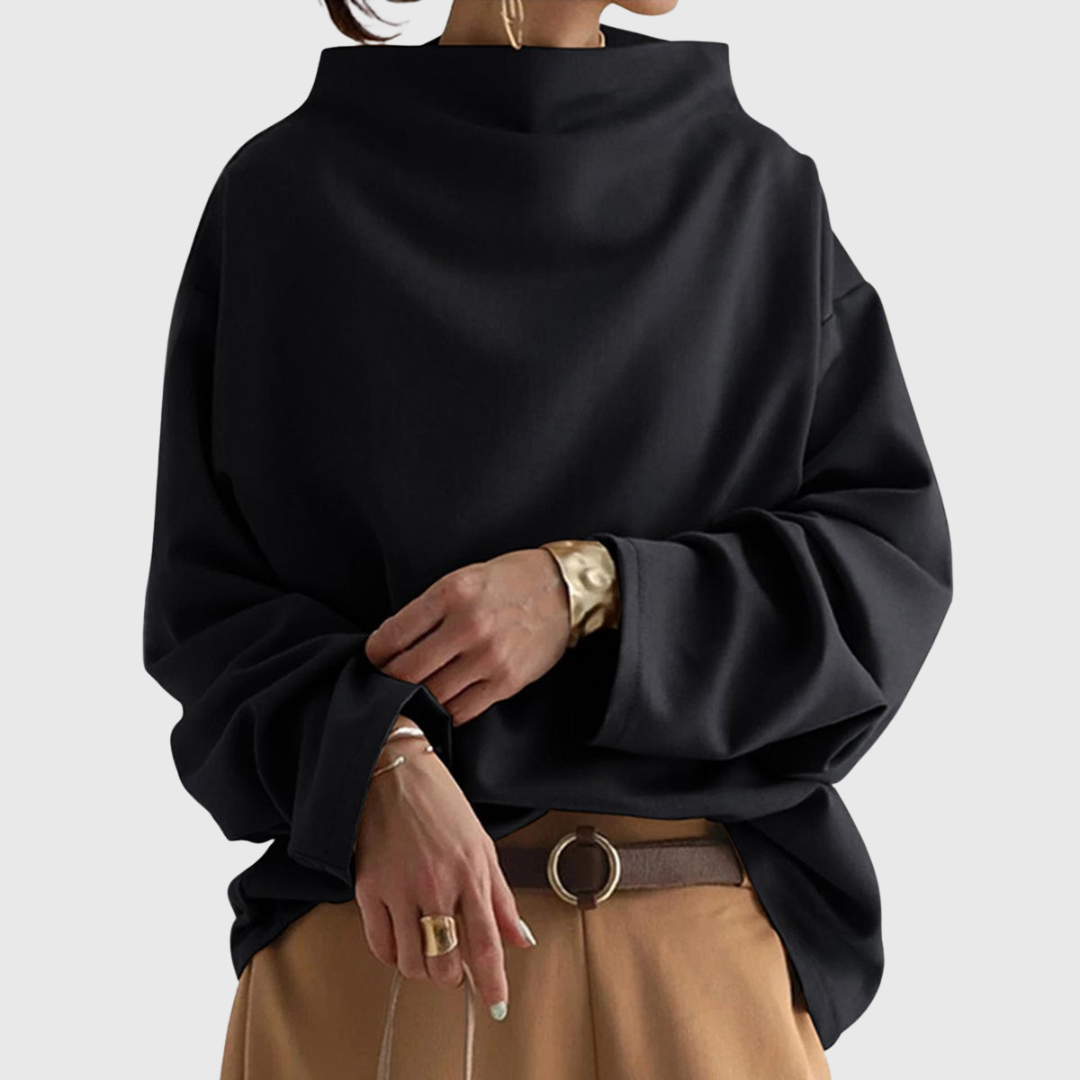 Nora | Casual top with high collar
