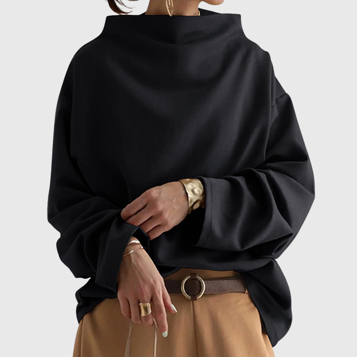 Nora | Casual top with high collar
