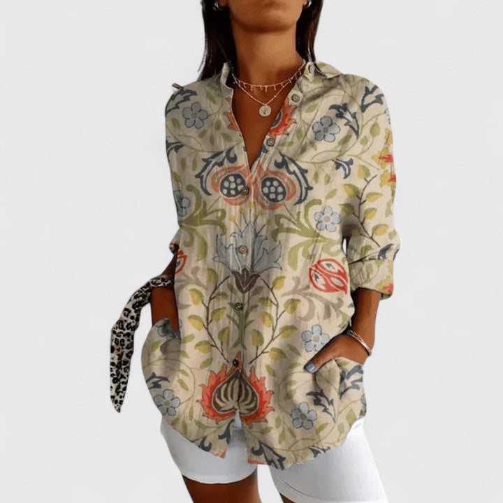 Rebecca | Elegant Blouse with Floral Print