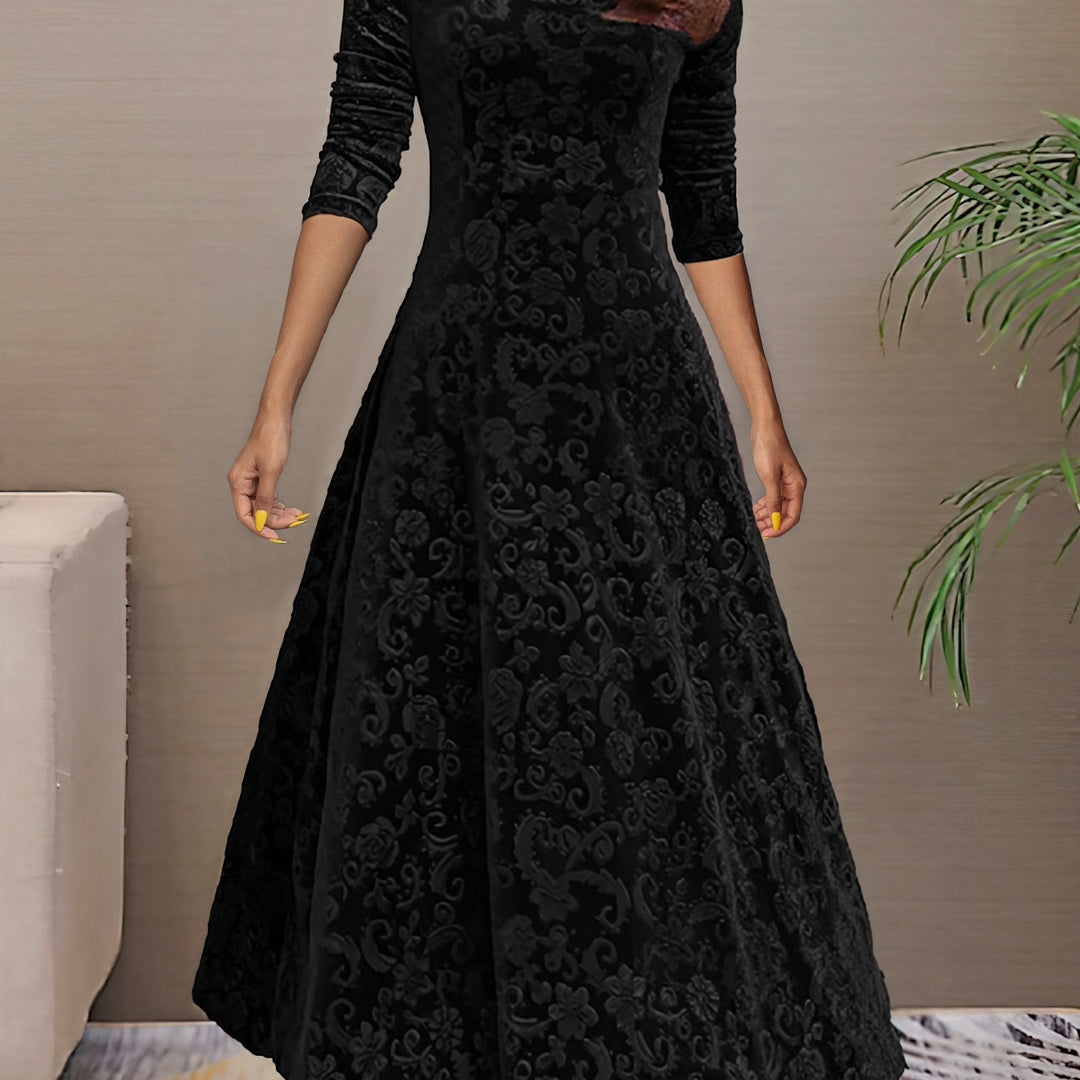 Carine | Elegant Velvet Dress for Holidays
