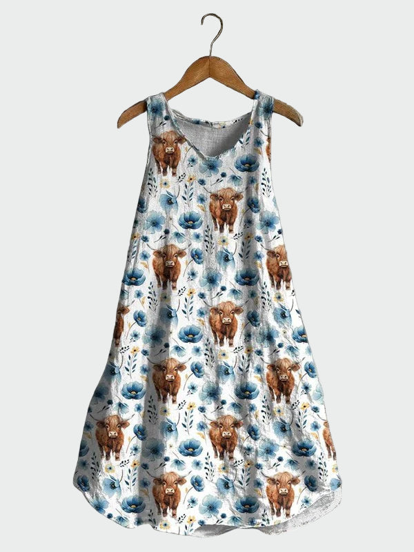 Dress with Cow Print