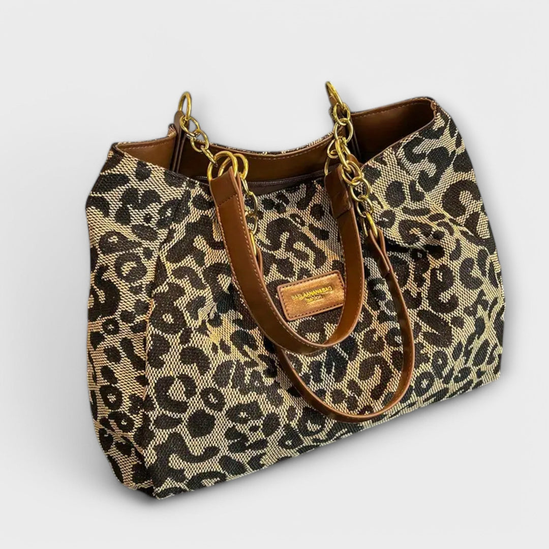 Corrie | Leopard print canvas bag