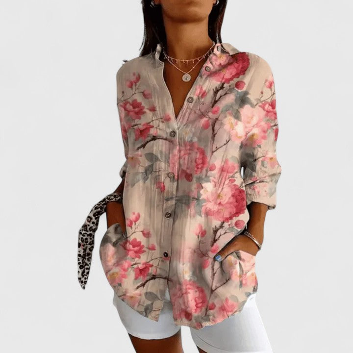 Rebecca | Elegant Blouse with Floral Print