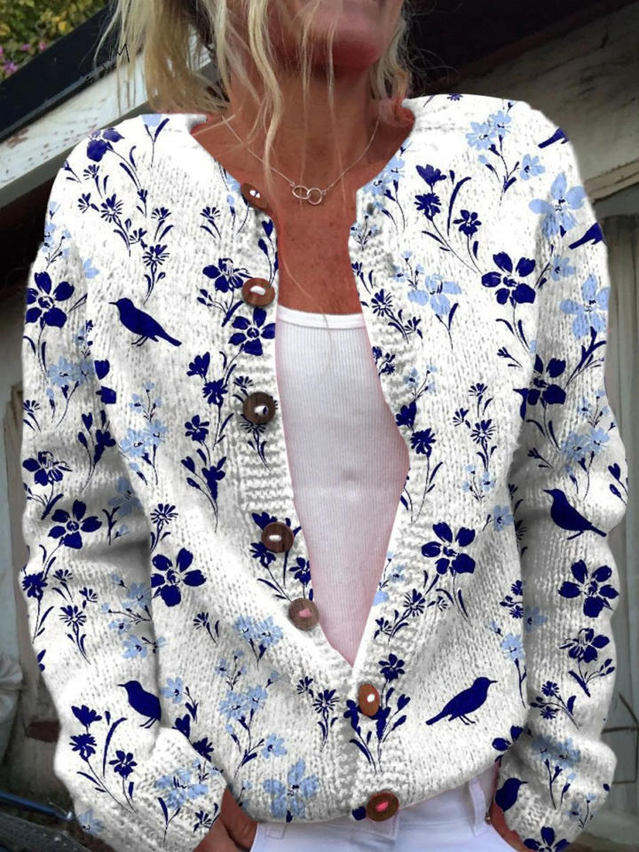 Sophie | Vintage floral print cardigan