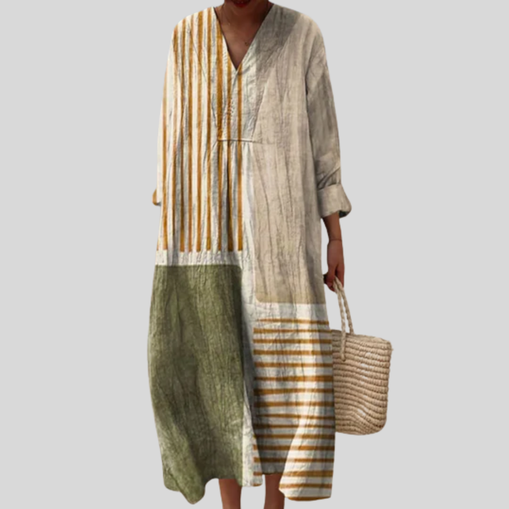 Henriette - Flattering Printed Summer Dress