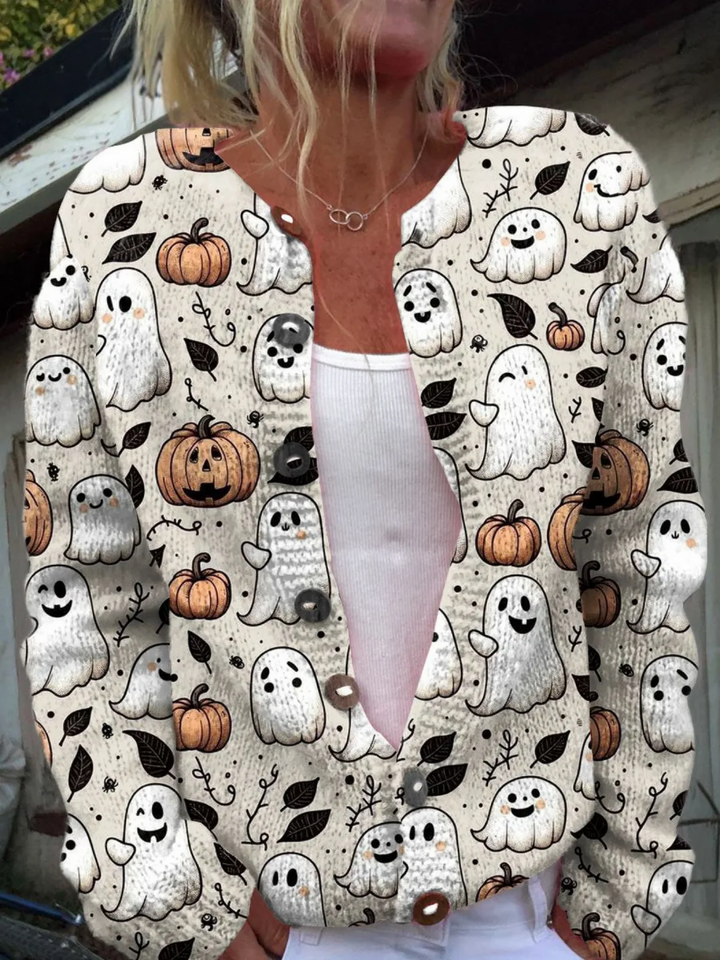 Lisa | Halloween cardigan with ghost