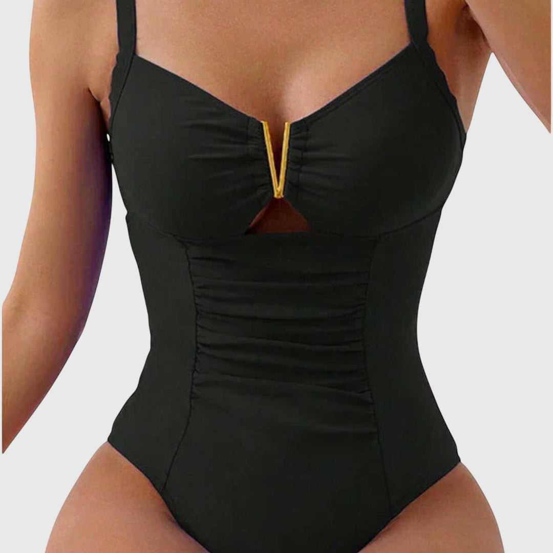 Silvia | One-piece swimsuit with V-neck and sculptural fit