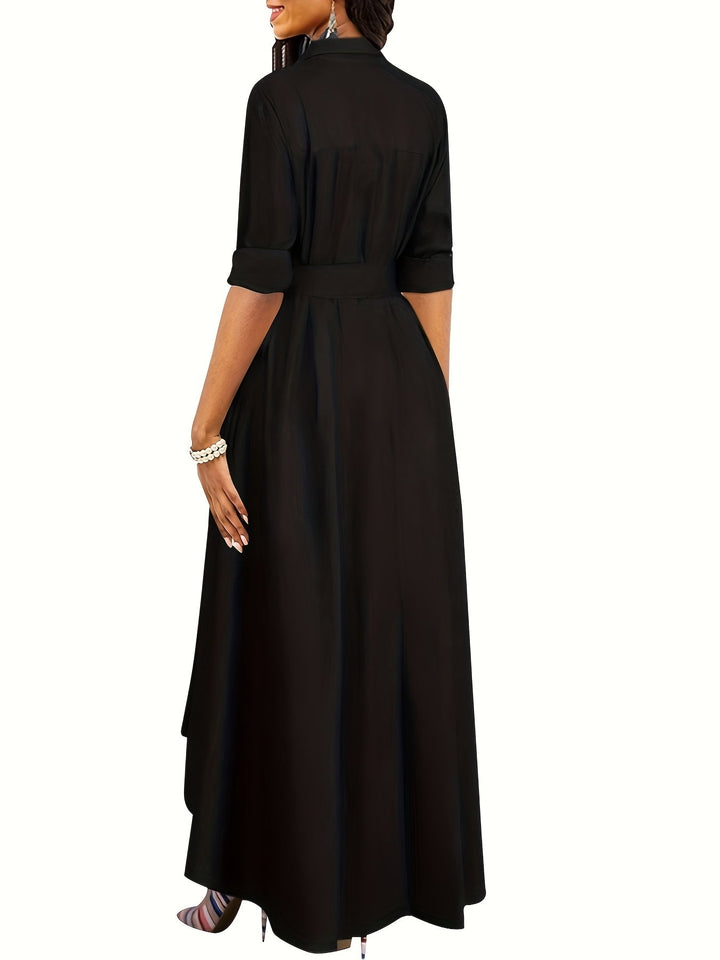 Nynke | Perfect Maxi Button Dress for Parties