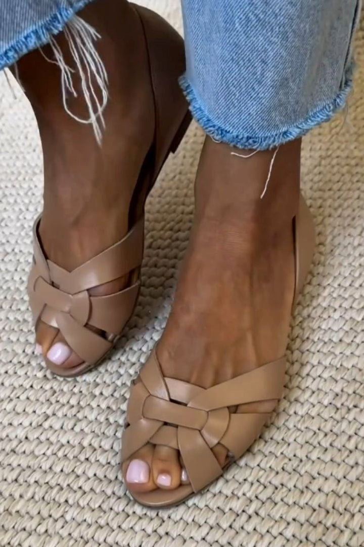 Serafina | Nature Woven Sandals