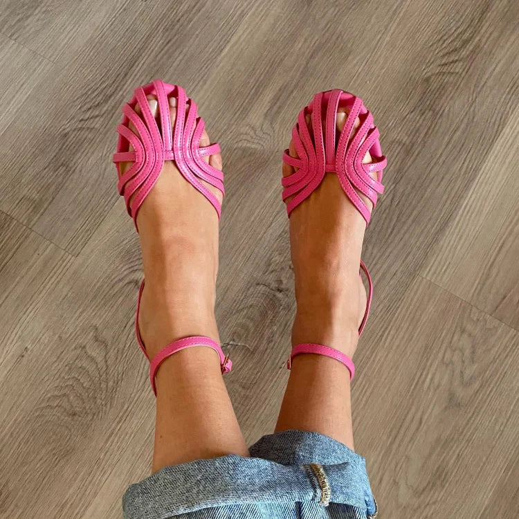 "Vittoria | Sandals with Golden Jewelry"