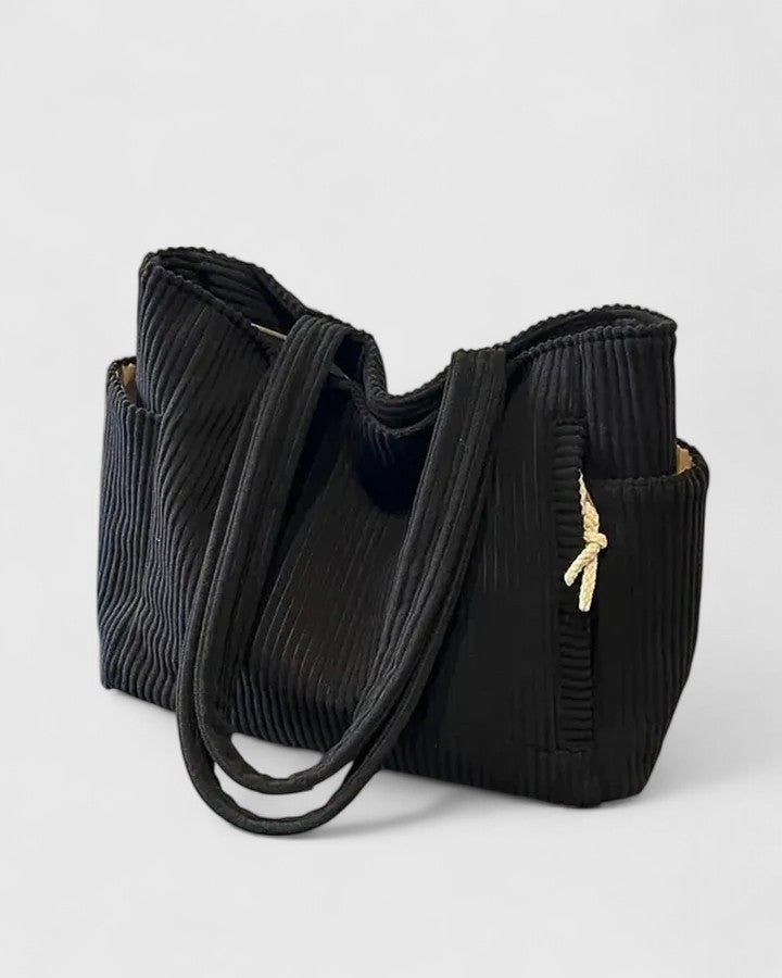 Silvia | Luxe ribbed bag with trendy cord details