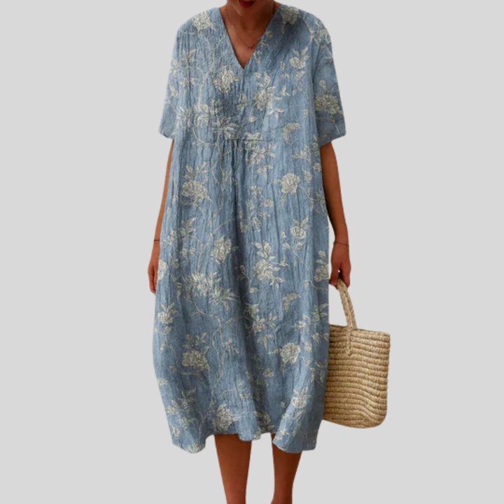 Geneviève - Flattering Printed Summer Dress