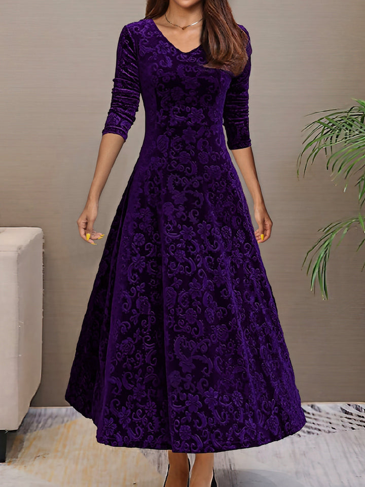Carine | Elegant Velvet Dress for Holidays