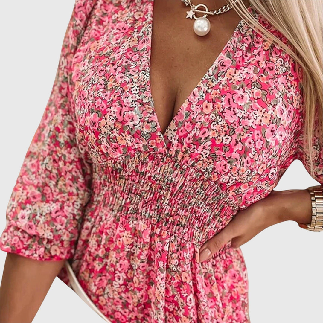 Nora | Floral Puff Sleeve Dress