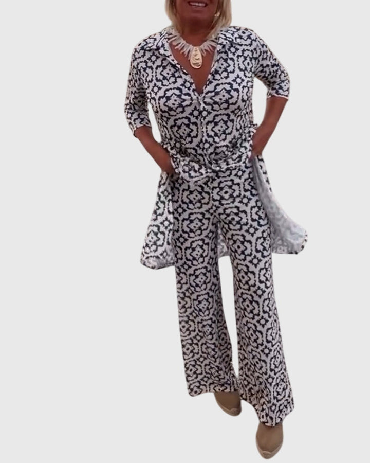 Jojanneke | Elegant Vintage Two-Piece Set