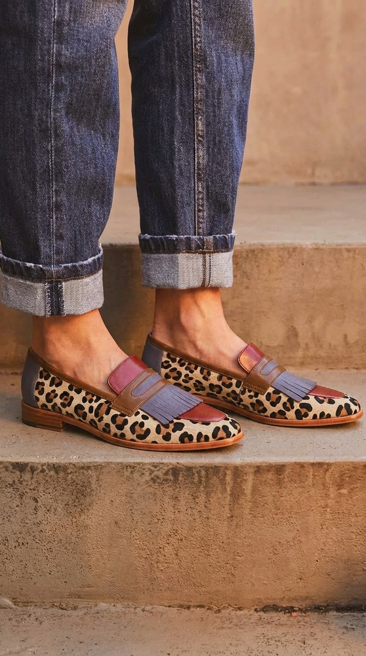 Zelda - Elegant Leopard Moccasins