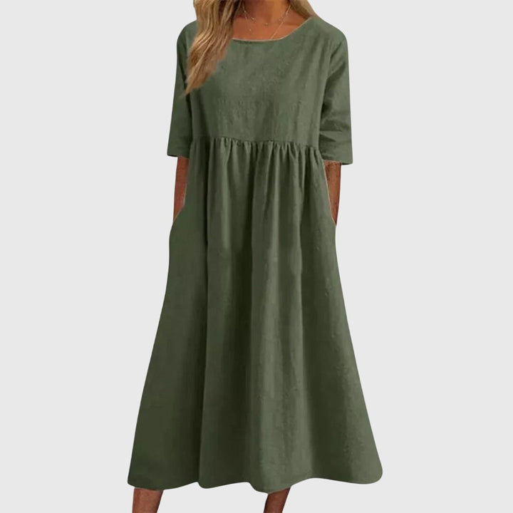 Sandra | Elegant Short Sleeve Dress