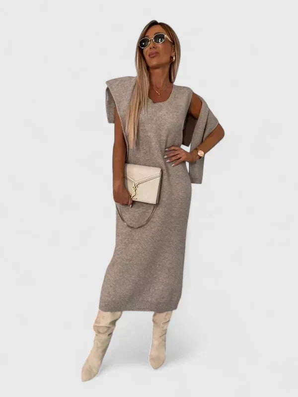 Tine | Elegant Dress and Turtleneck Set