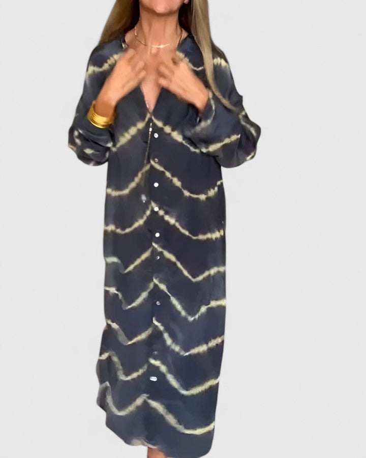 Manon | Elegant Boho Striped Maxi Dress