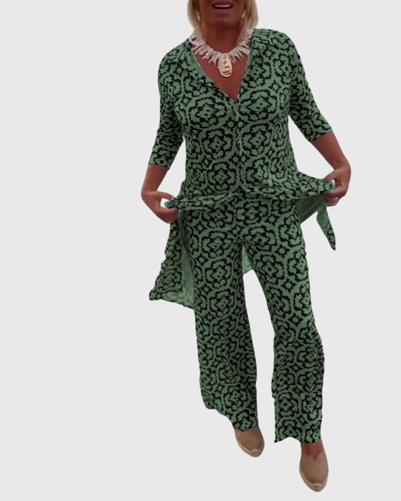 Jojanneke | Elegant Vintage Two-Piece Set