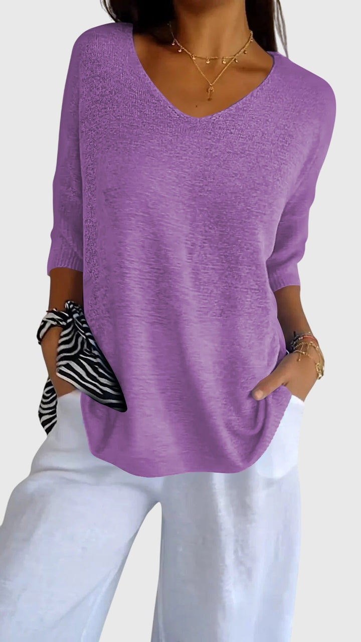 Caroline | Elegant Top with V-Neck