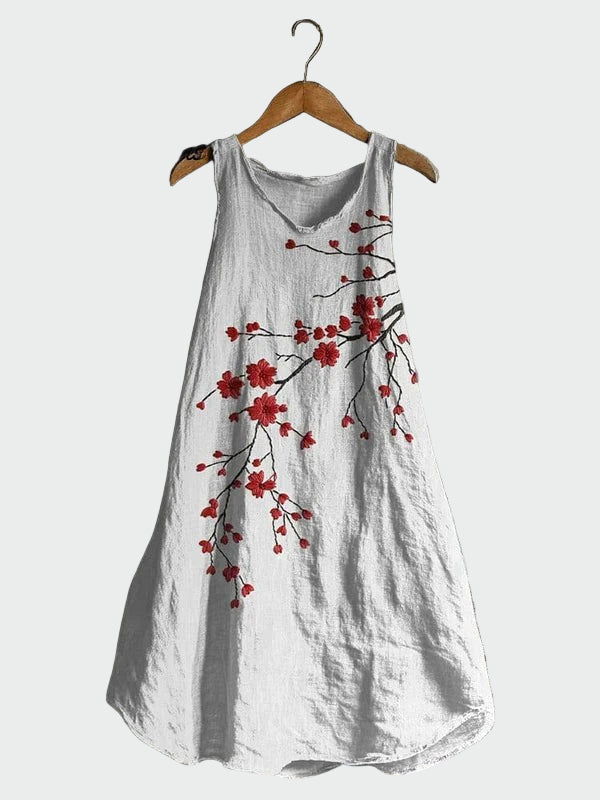 Dress with Cherry Blossom Print