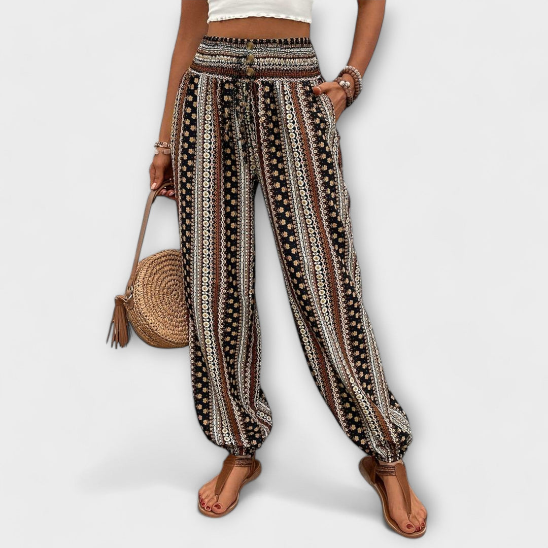 Wanda | Pants with Ethnic Print