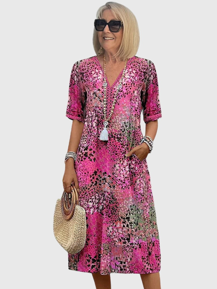 Anouk | Elegant Midi Floral Dress