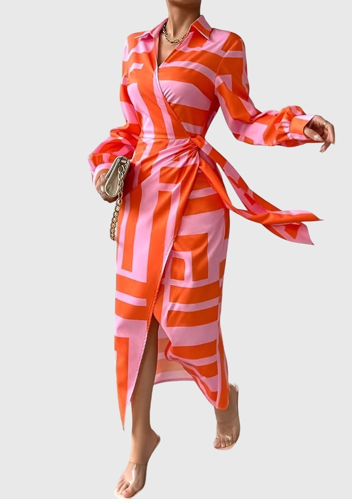 Mijntje | Elegant Wrap Dress with Print