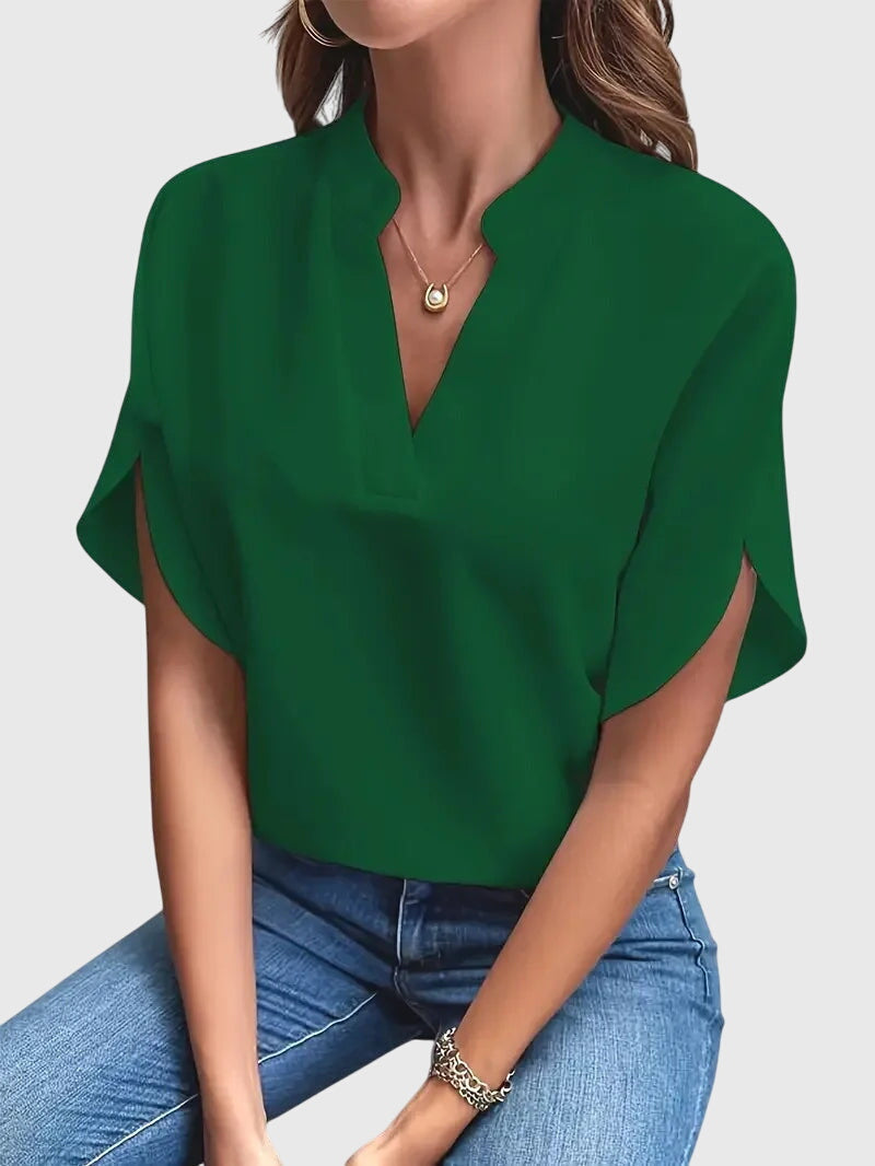 Lydia | Soft and Elegant V-Neck Blouse