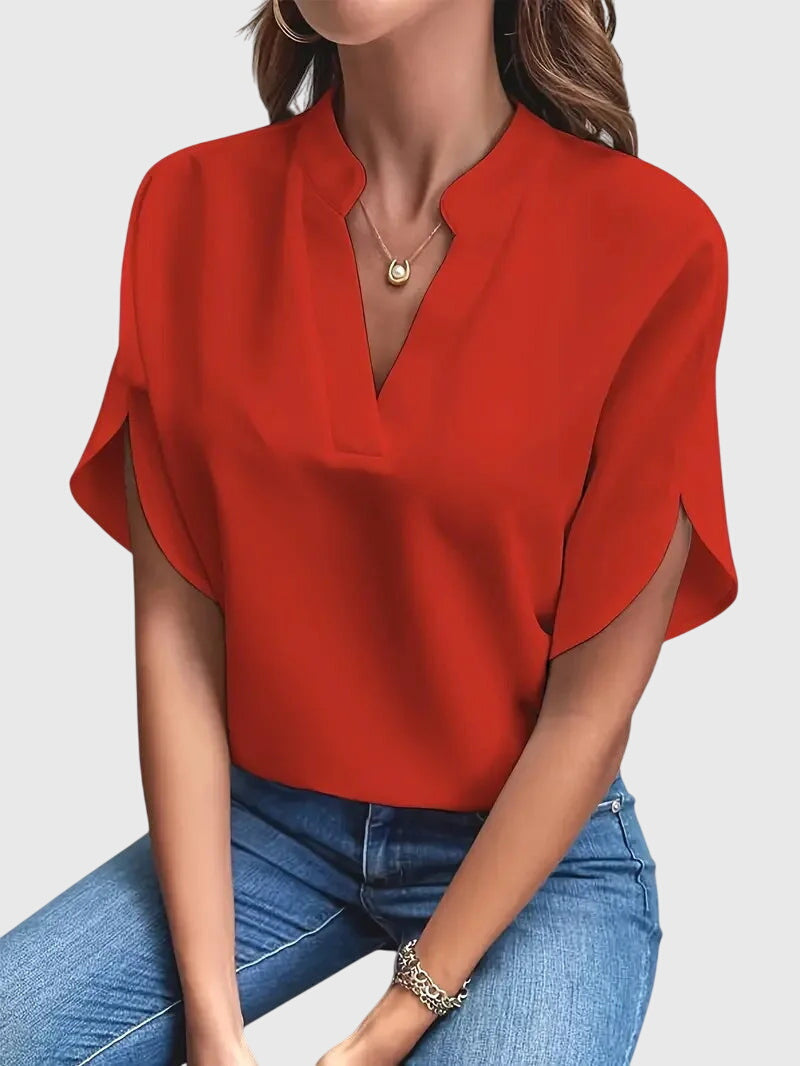 Lydia | Soft and Elegant V-Neck Blouse