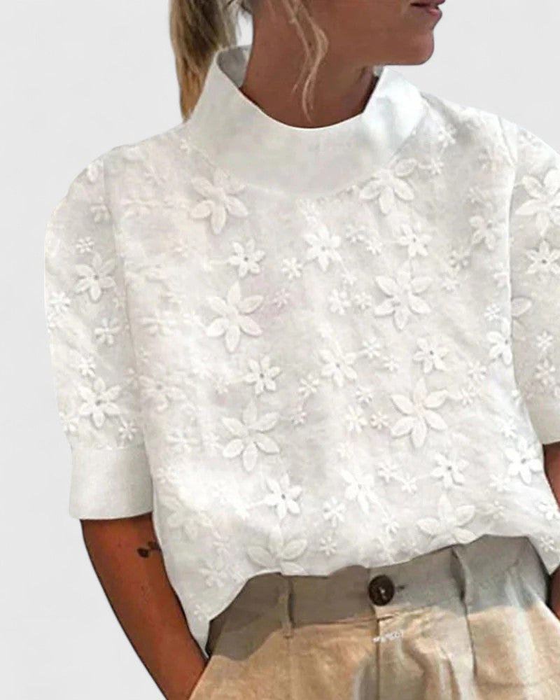 Stien | Elegant Blouse with High Collar