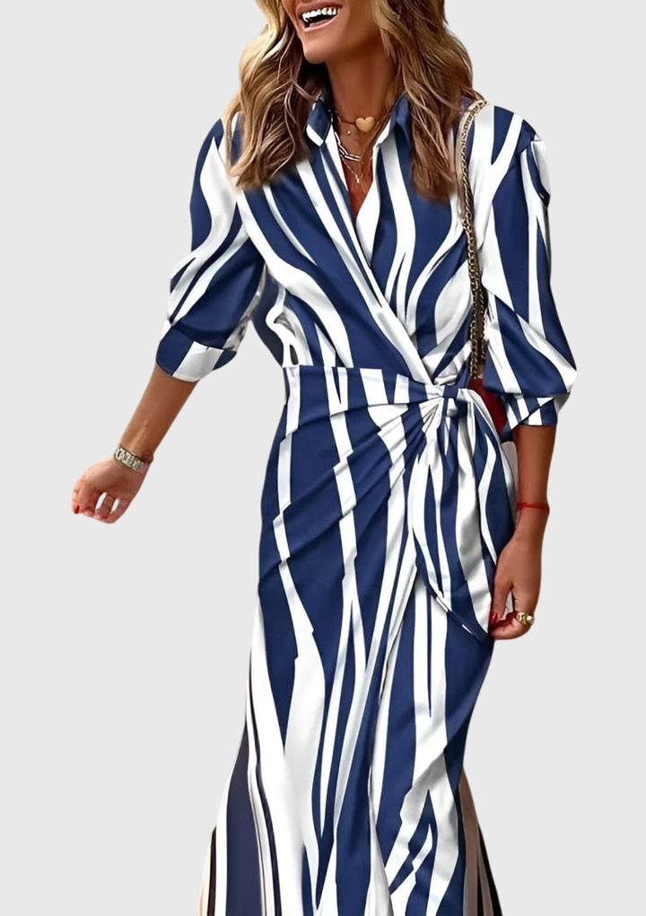 Mijntje | Elegant Wrap Dress with Print