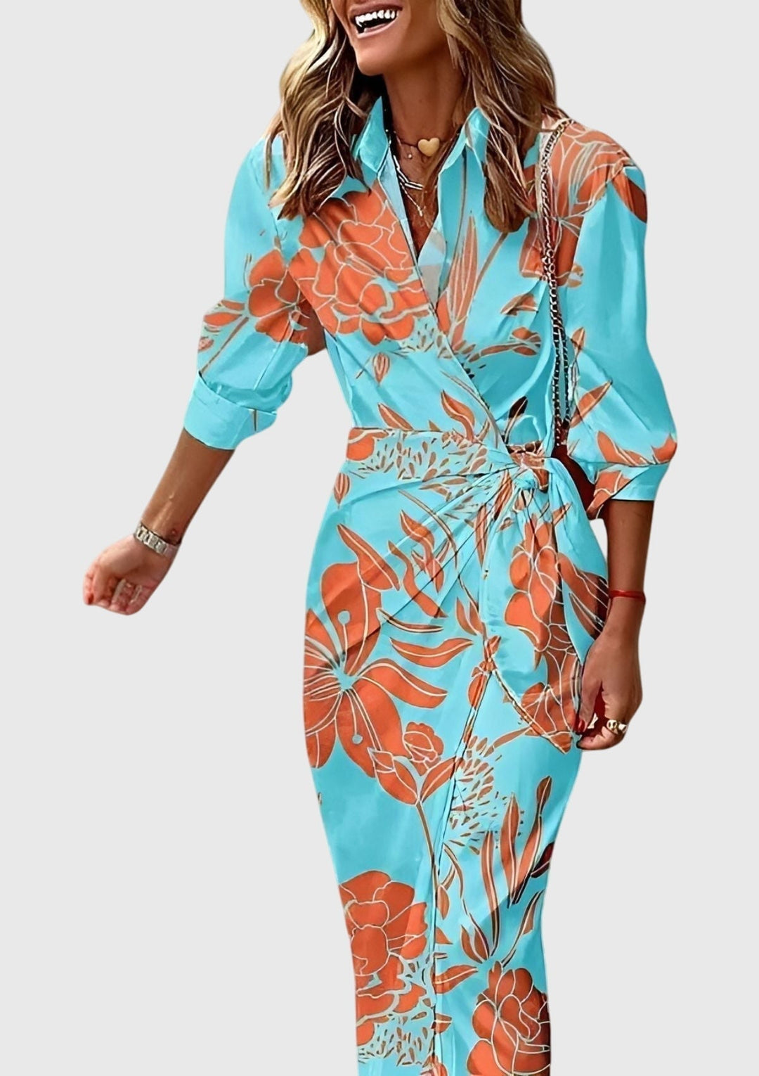 Mijntje | Elegant Wrap Dress with Print