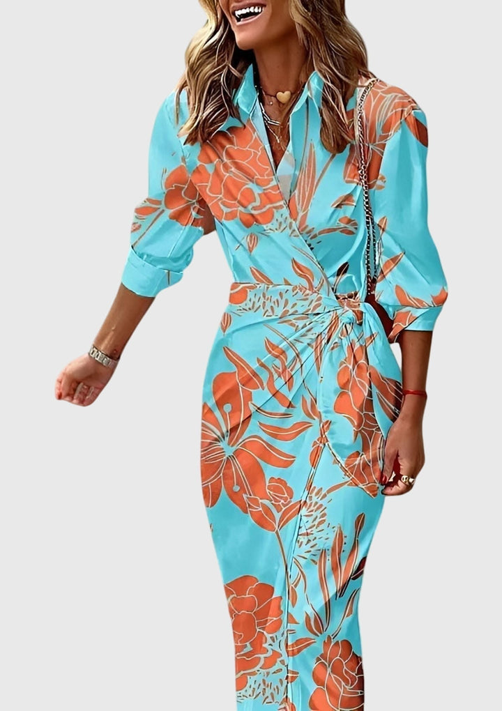 Mijntje | Elegant Wrap Dress with Print