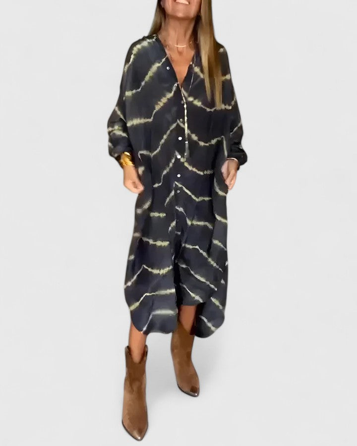 Manon | Elegant Boho Striped Maxi Dress