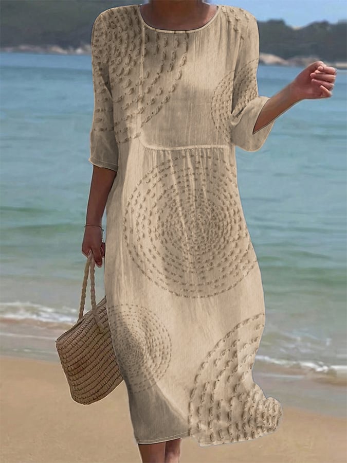 Clémence - Casual dress for women with embroidery.