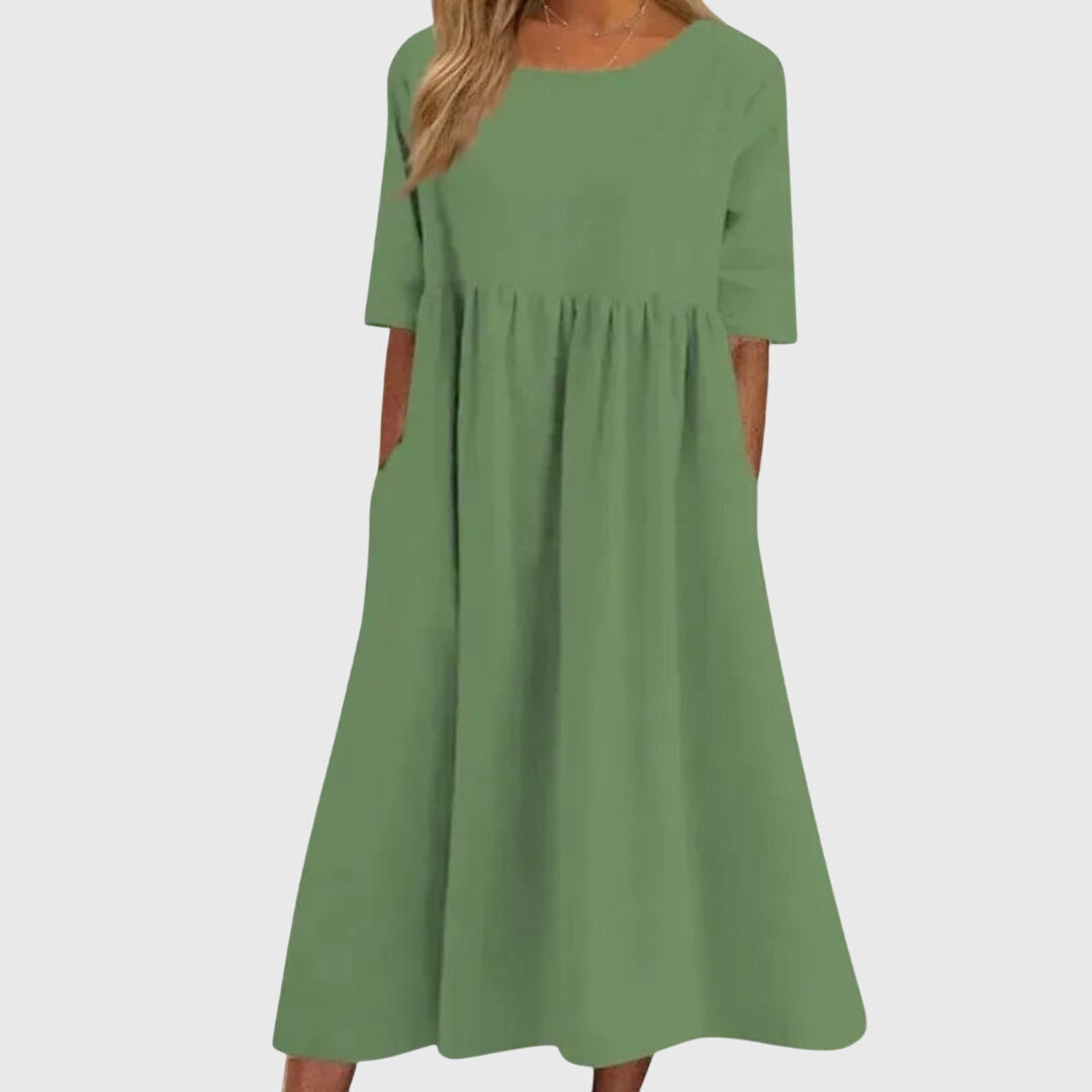 Sandra | Elegant Short Sleeve Dress