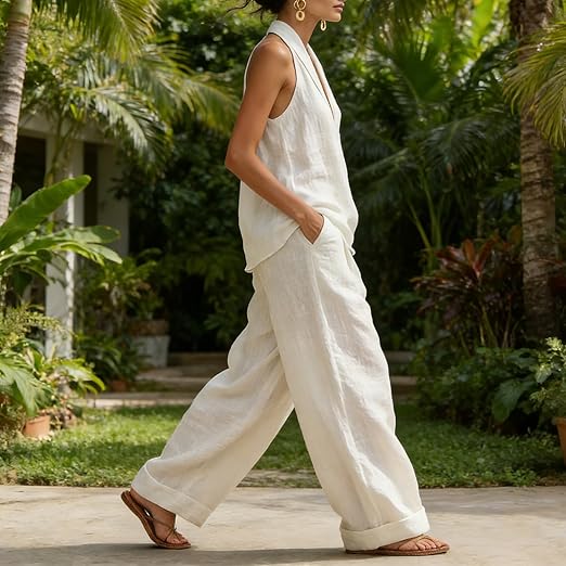 Hildegard | Two-Piece Woven Linen Set