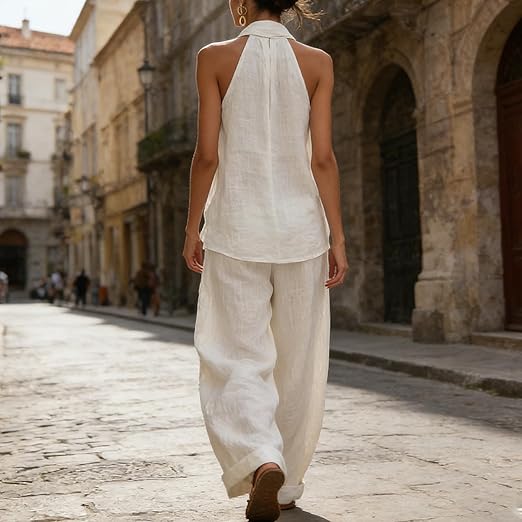 Hildegard | Two-Piece Woven Linen Set