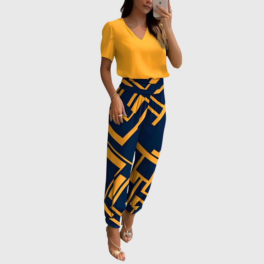 Melanie | Elegant Blouse and Pants Set