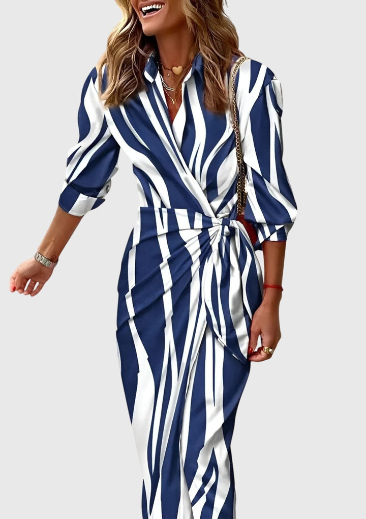 Mijntje | Elegant Wrap Dress with Print