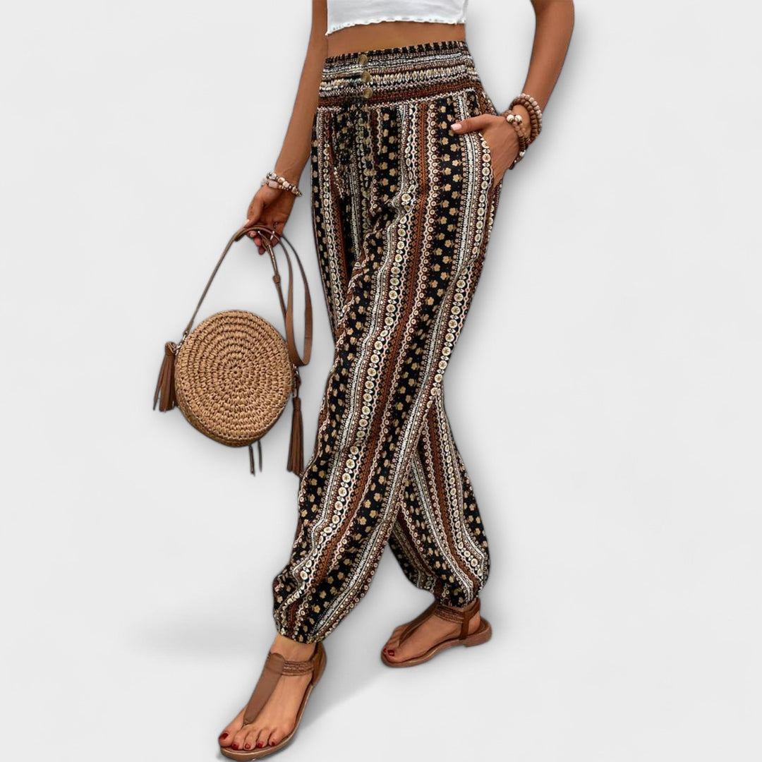 Wanda | Pants with Ethnic Print
