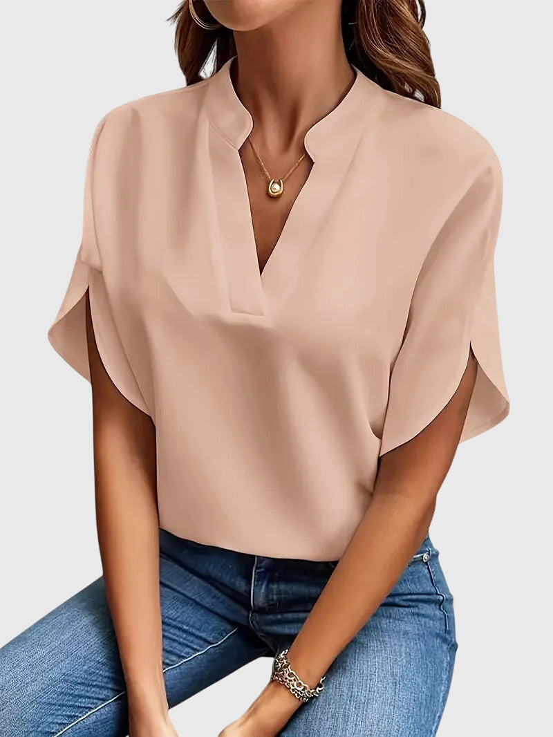 Lydia | Soft and Elegant V-Neck Blouse
