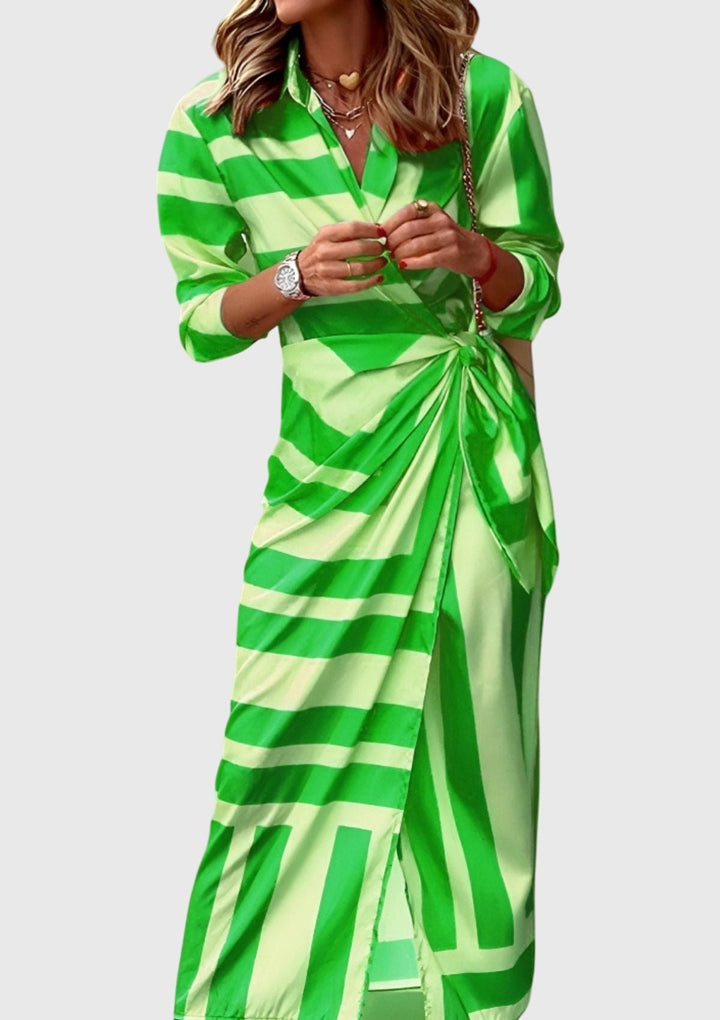 Mijntje | Elegant Wrap Dress with Print